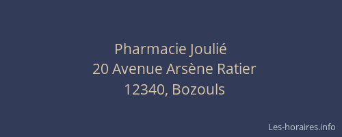 Pharmacie Joulié