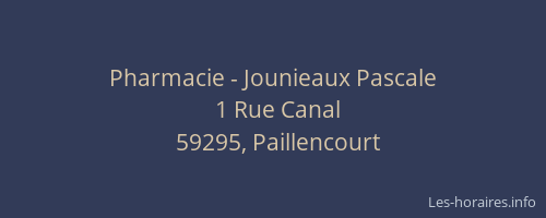 Pharmacie - Jounieaux Pascale