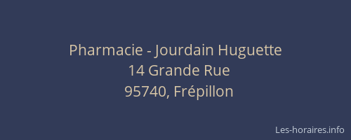 Pharmacie - Jourdain Huguette
