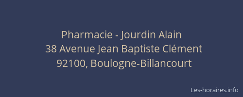 Pharmacie - Jourdin Alain