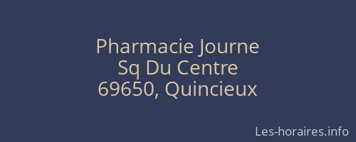 Pharmacie Journe