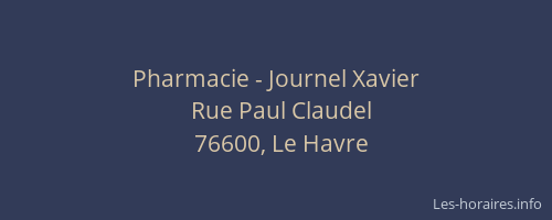 Pharmacie - Journel Xavier