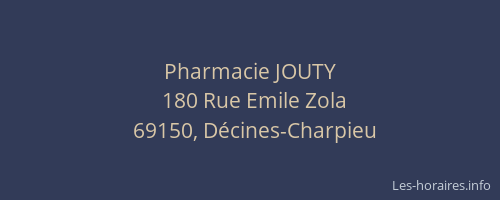 Pharmacie JOUTY