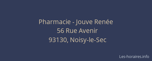 Pharmacie - Jouve Renée