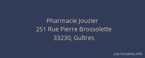 Pharmacie Jouzier