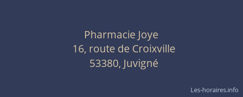 Pharmacie Joye