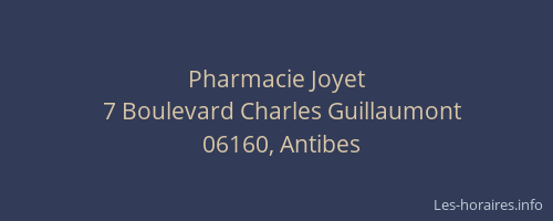 Pharmacie Joyet