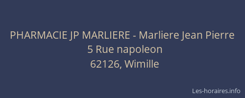 PHARMACIE JP MARLIERE - Marliere Jean Pierre