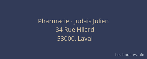 Pharmacie - Judais Julien