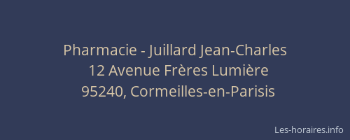 Pharmacie - Juillard Jean-Charles