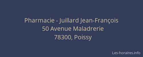 Pharmacie - Juillard Jean-François