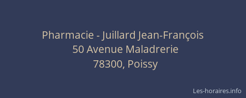 Pharmacie - Juillard Jean-Fran&ccedil;ois