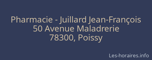 Pharmacie - Juillard Jean-François
