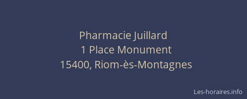 Pharmacie Juillard