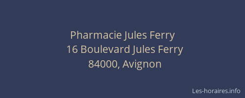 Pharmacie Jules Ferry