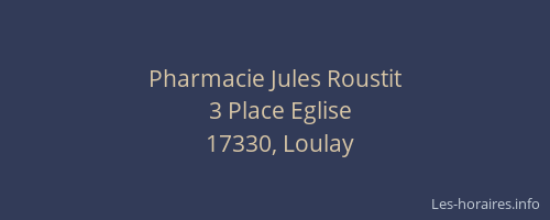 Pharmacie Jules Roustit