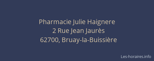 Pharmacie Julie Haignere