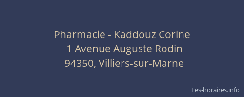 Pharmacie - Kaddouz Corine