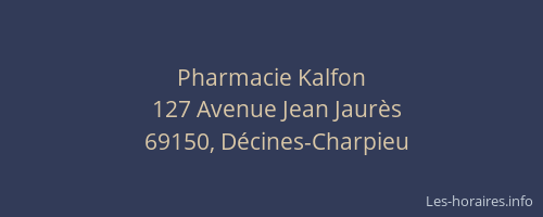 Pharmacie Kalfon