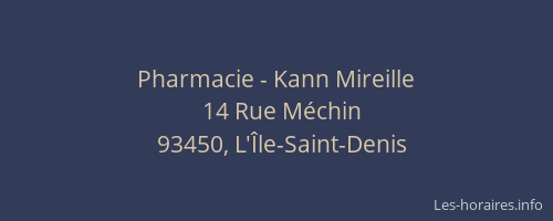 Pharmacie - Kann Mireille