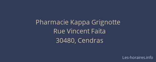 Pharmacie Kappa Grignotte