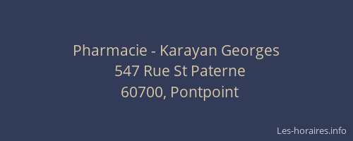 Pharmacie - Karayan Georges