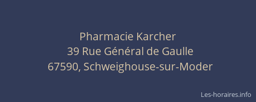 Pharmacie Karcher