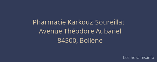 Pharmacie Karkouz-Soureillat
