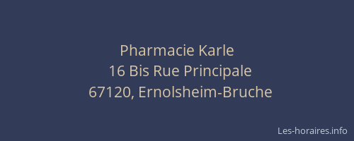 Pharmacie Karle