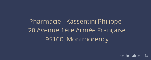 Pharmacie - Kassentini Philippe