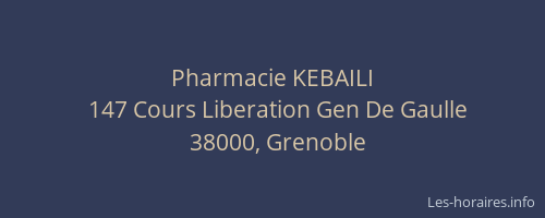Pharmacie KEBAILI
