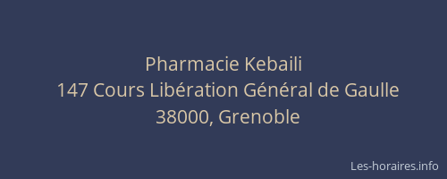 Pharmacie Kebaili