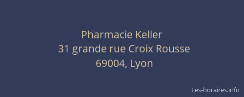 Pharmacie Keller