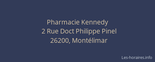 Pharmacie Kennedy