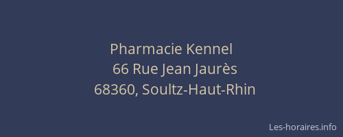 Pharmacie Kennel