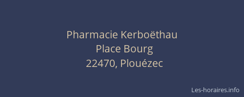 Pharmacie Kerbo&euml;thau