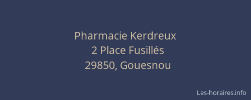 Pharmacie Kerdreux