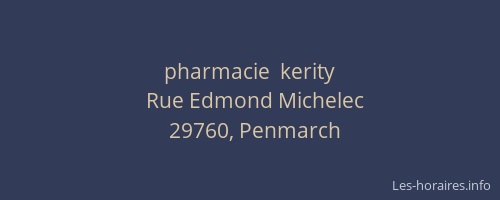 pharmacie  kerity