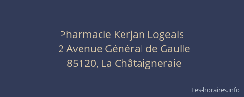 Pharmacie Kerjan Logeais