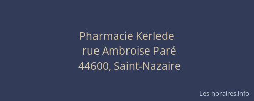 Pharmacie Kerlede