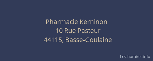 Pharmacie Kerninon