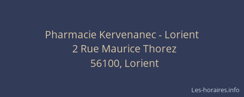 Pharmacie Kervenanec - Lorient