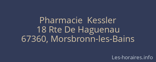 Pharmacie  Kessler