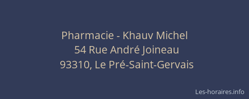 Pharmacie - Khauv Michel
