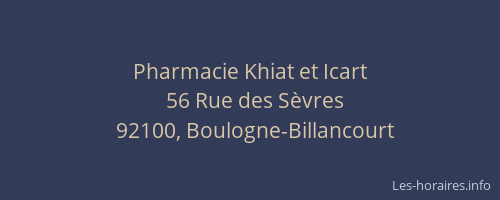 Pharmacie Khiat et Icart