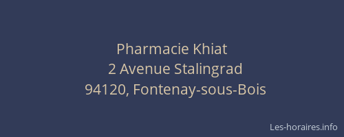 Pharmacie Khiat