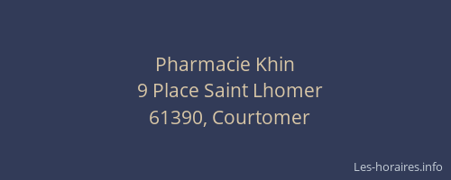 Pharmacie Khin