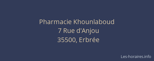 Pharmacie Khounlaboud