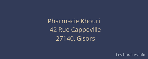 Pharmacie Khouri