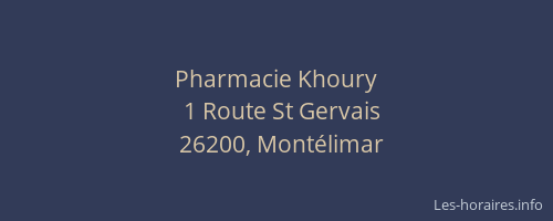 Pharmacie Khoury